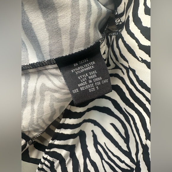 Zebra Print One Shoulder Cocktail Dress, size S - Picture 8 of 15